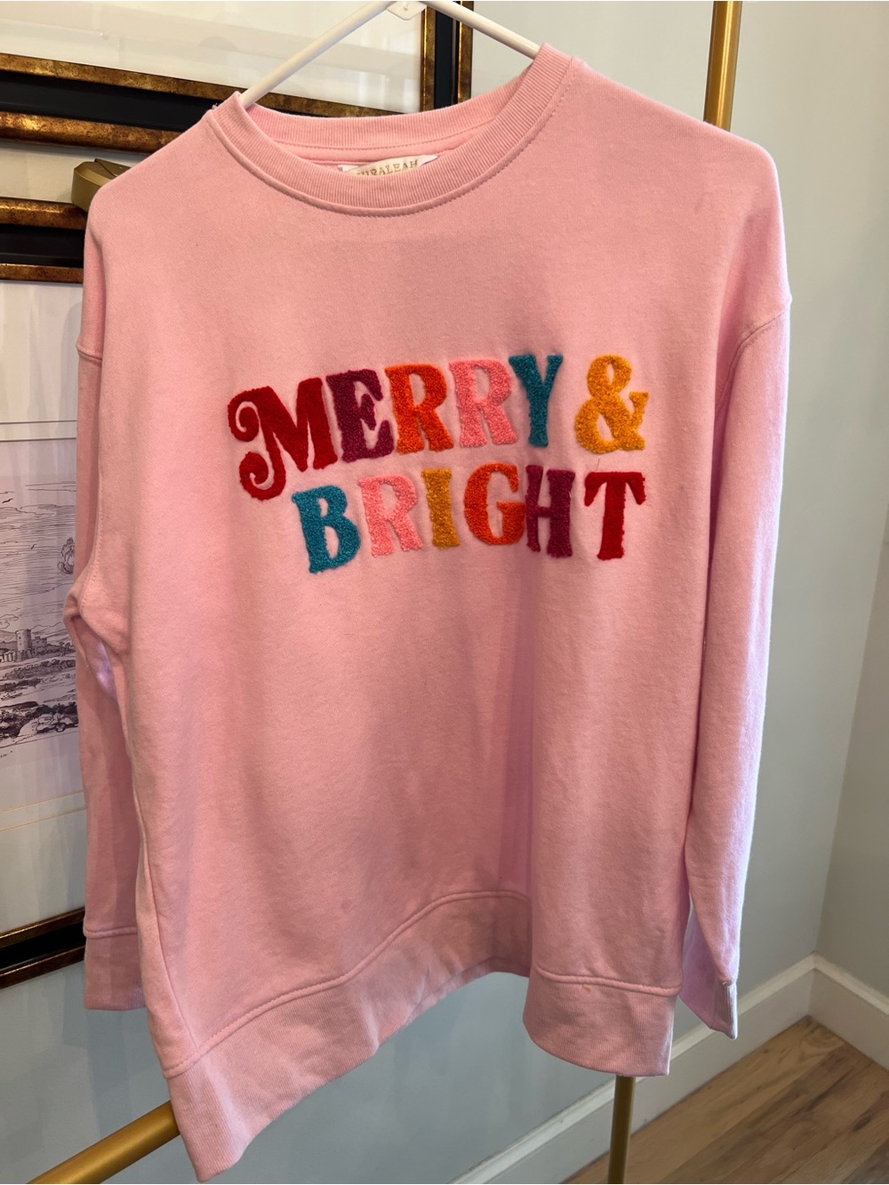 Merry & Bright Pink Crewneck Sweatshirt